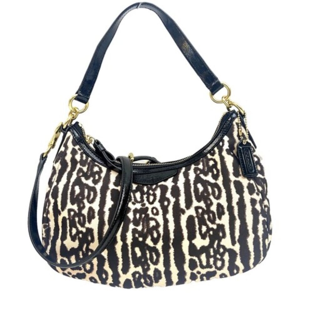 Coach Mia Ocelot Print Shoulder Bag